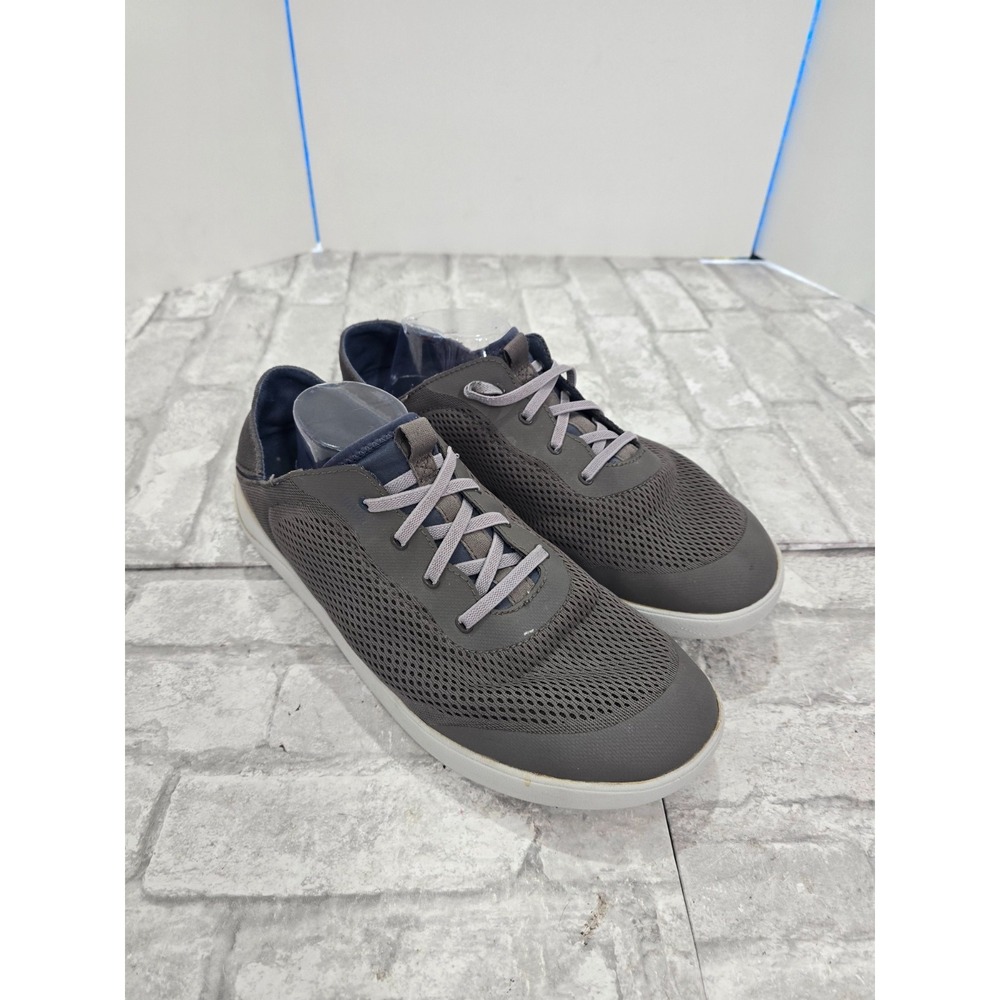 OluKai Moku Pae Shoes Mens Size 13 Blue Gray Mesh Lace Up Casual Comfort Sneaker
